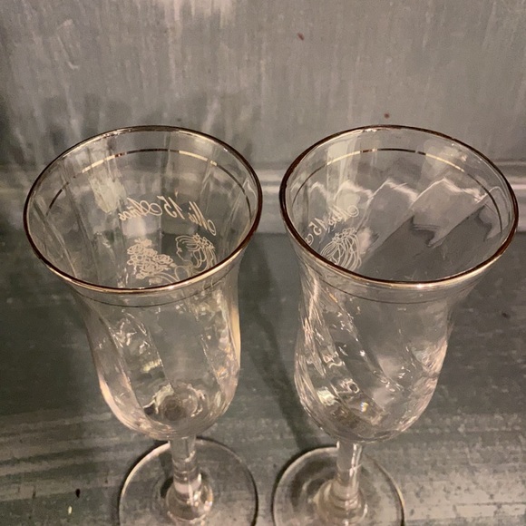 Spiral "Mis Quince Años" Glass Cup Set of 2. - Picture 4 of 10